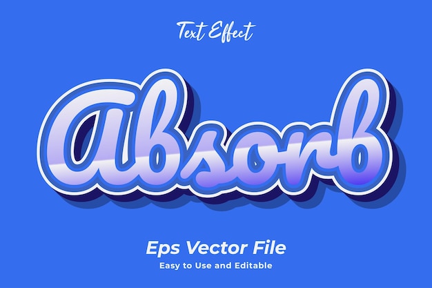 テキスト効果を吸収します。編集可能で使いやすい。プレミアムベクトル