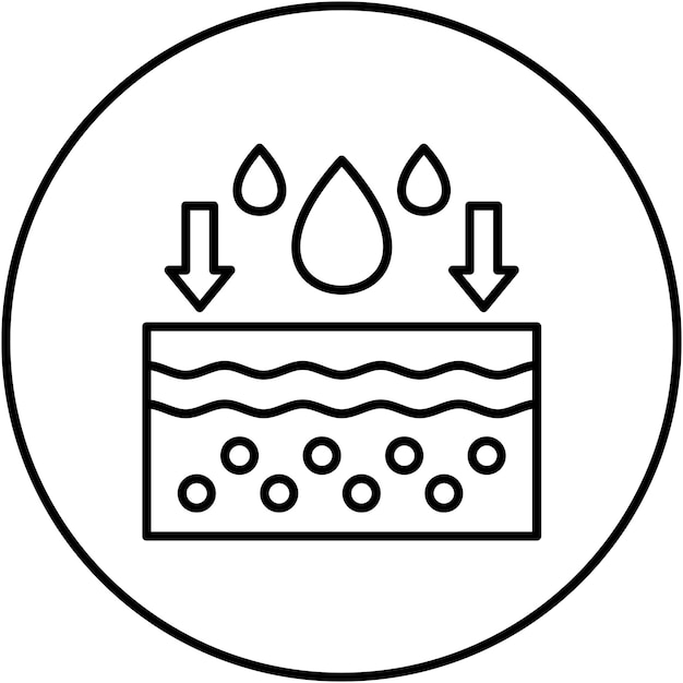Absorption icon vector image Can be used for Skincare