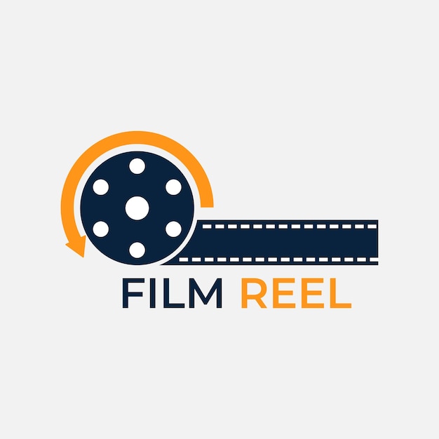 Absract film reel modern embleem logo ontwerp.