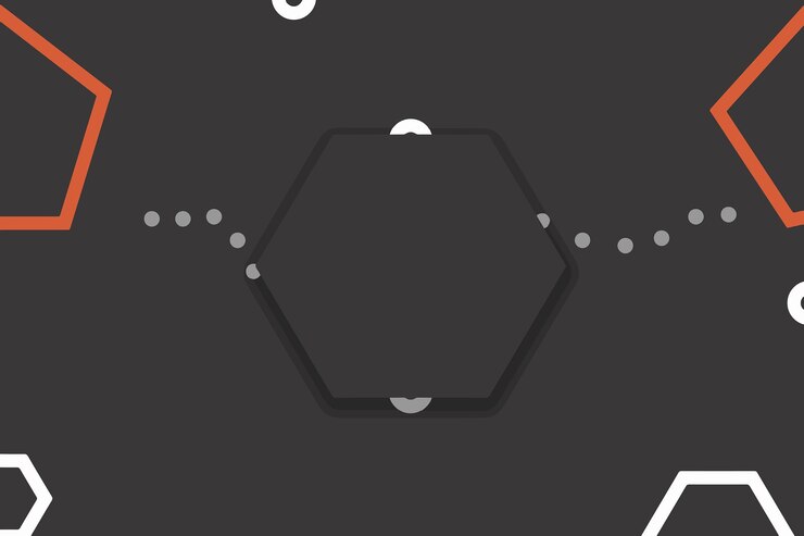 Vector メンフィススタイルの抽象的な六角形の背景