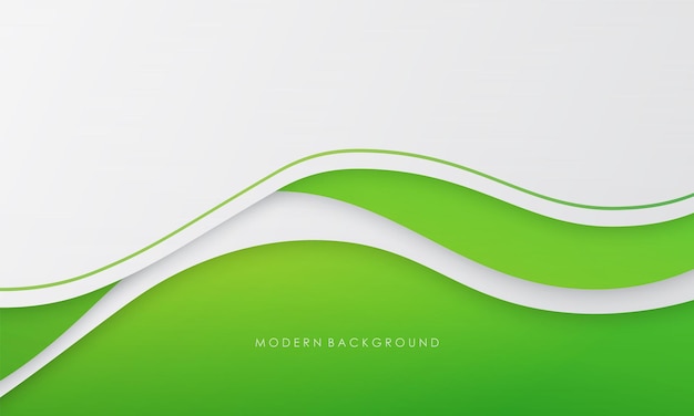 Vector abstarct background white and green with lines color