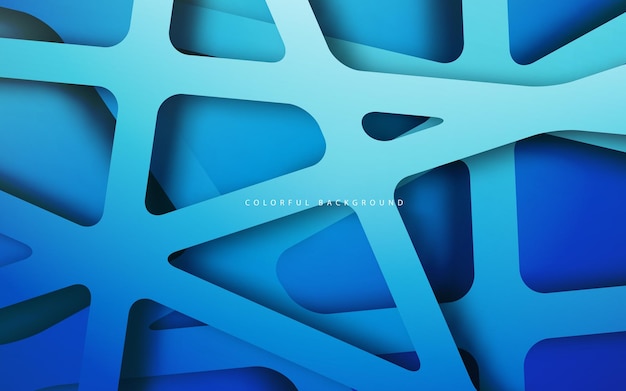 Abstract 3d linea forma sfondo blu