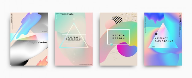 abstrac geometric flyer collection