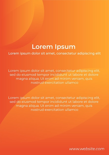 Vector abstrac poster background orange red gradient