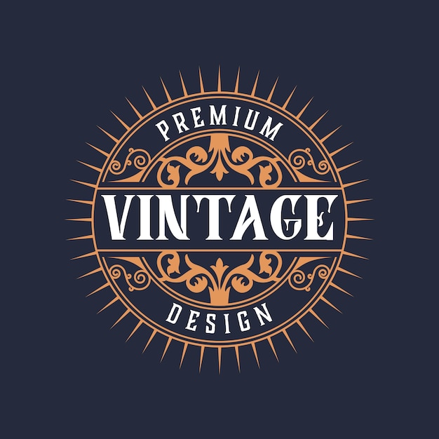 abstrack elegante vintage logo ontwerpsjabloon