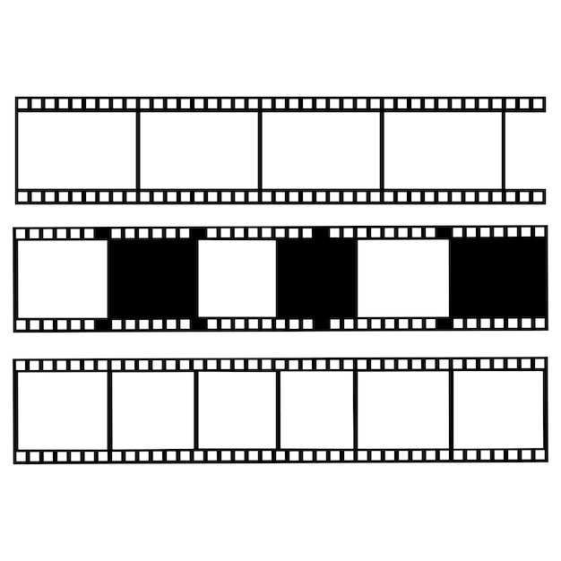 Abstrack filmstrip Logo sjabloon vector illustratie ontwerp