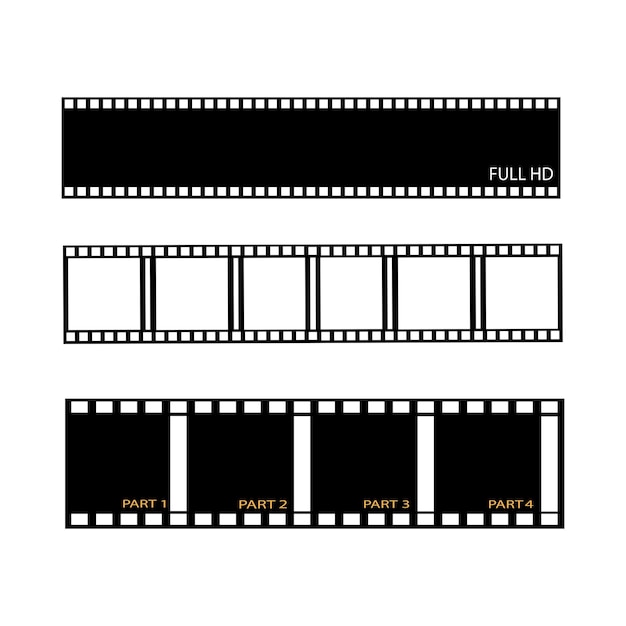 Abstrack filmstrip Logo Template vector illustration design