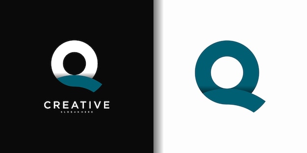 Abstrack initial letter Q logo design template Premium Vector