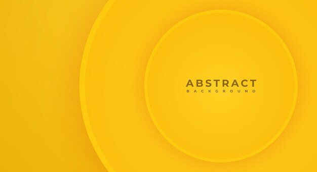 Abstract 3D Background Circle Yellow Papercut Layer with Copy Space for Text or Message