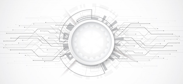 Vettore fondo astratto 3d con il punto di tecnologia e linea circuito