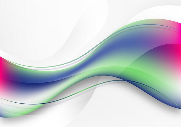 Vector abstract 3d colorful fluid dynamic shape on white background