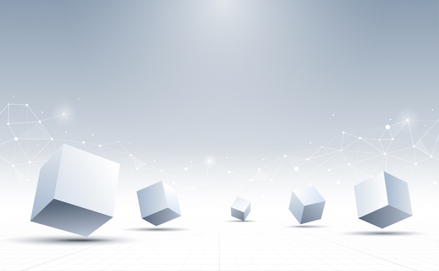 Абстрактный фон 3d кубов. Наука и технологии фон. Абстрактный фон ,