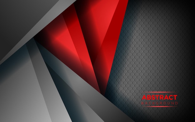 Abstract 3d dark red gray background with a combination of luminous red overlap layers background