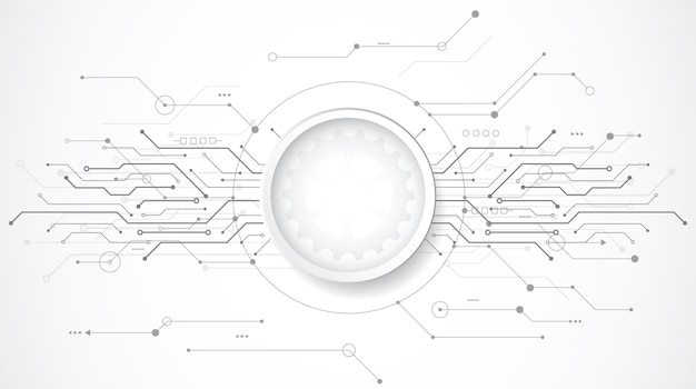 Abstract 3d design background with technology dot and line circuit board texture modern engineering futuristic science communication concept vector illustration