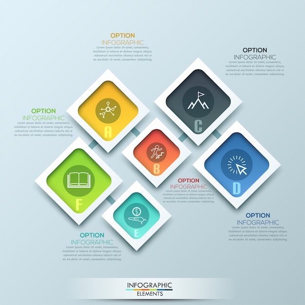 Illustrazione digitale 3d astratta infographic