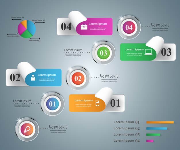 Abstract 3d digital infographic