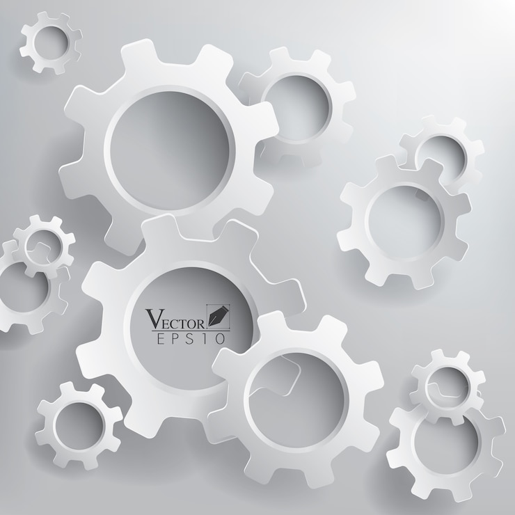 Vector abstract 3d gears background