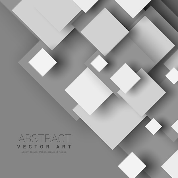 Abstract 3d geometric shapes with shadow effect