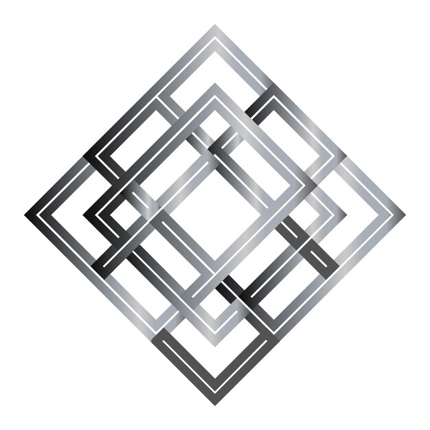 Abstract 3D geometrische vorm logo met vector elementen en modern ontwerp