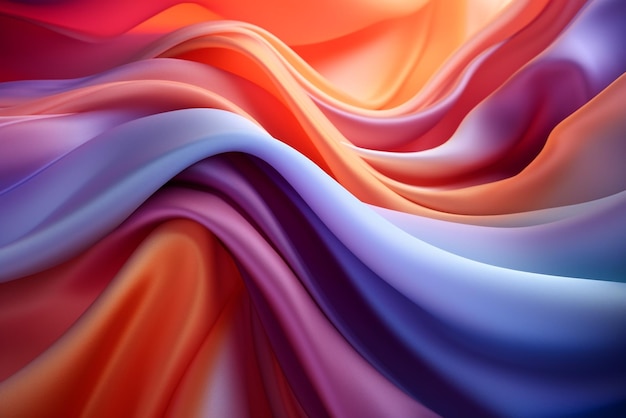 Vector an abstract 3d image of digital waves in shades of pink blue and purple wave illustration