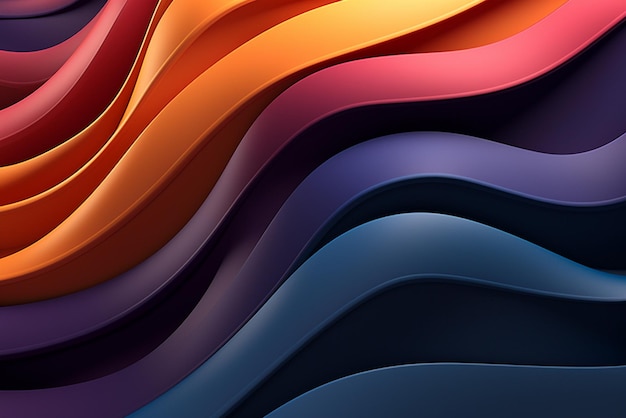 Vector an abstract 3d image of digital waves in shades of pink blue and purple wave illustration