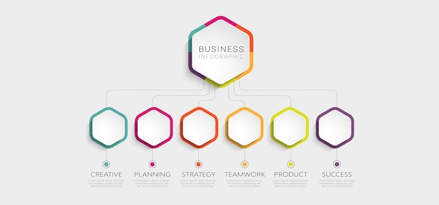 Vettore modello astratto 3d infografica con opzioni per brochure