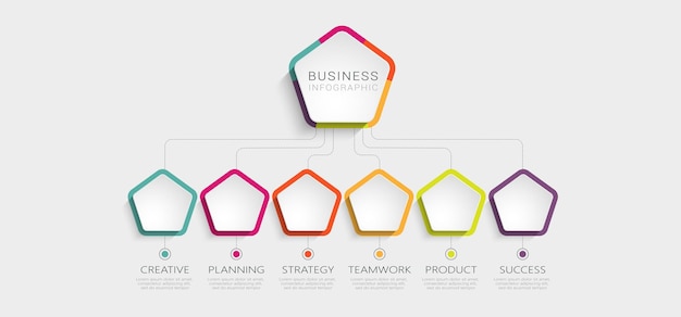 Vettore modello astratto 3d infografica con opzioni per brochure