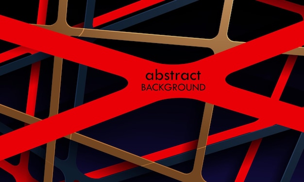 Abstract 3d line background with red and dark blue line gradient