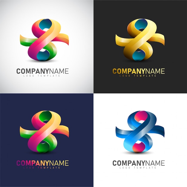 Vector abstract 3d logo template for your company brand