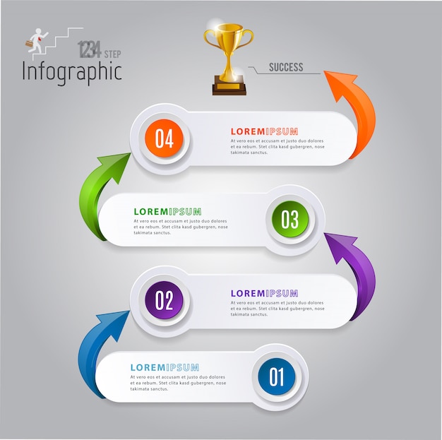 Vettore infographics moderno 3d astratto