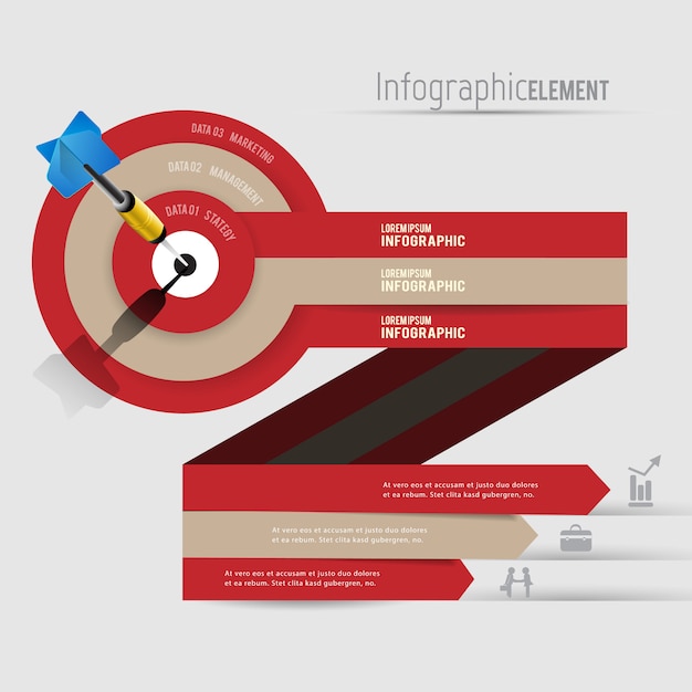Infographics moderno 3d astratto