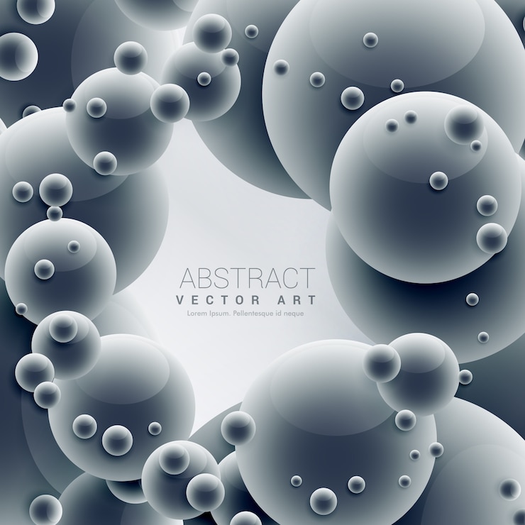 Vector abstract 3d molecules background