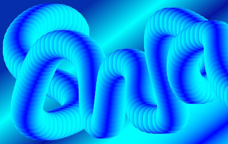 Vector abstract 3d neon tube