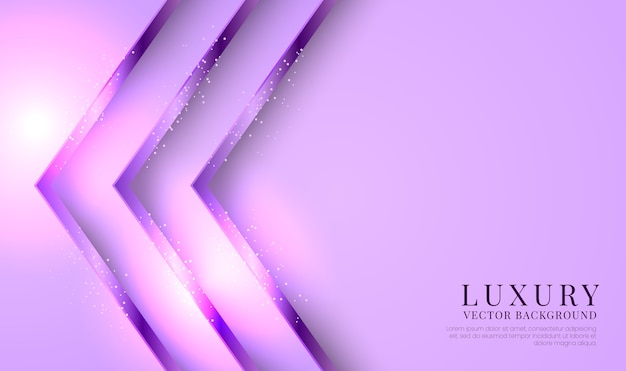 Vector abstract 3d purple luxury background with shiny metallic arrows effect