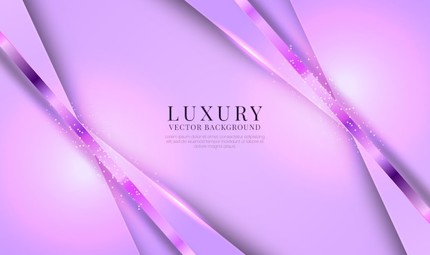 Abstract 3d purple luxury background with shiny metallic lines effect