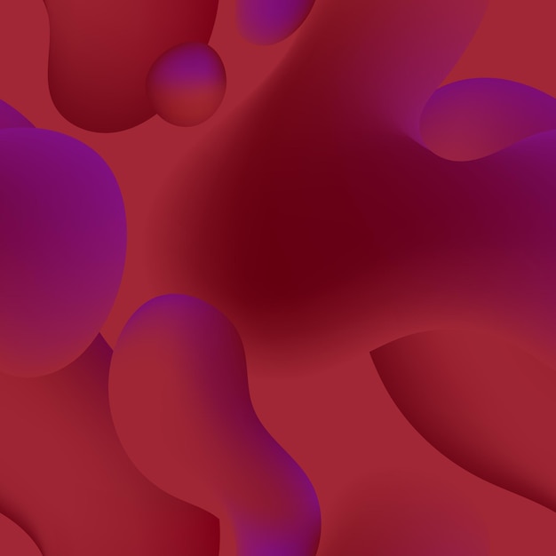 Abstract 3d vector naadloos patroon achtergrond met grote vloeibare laarzen en bubbels