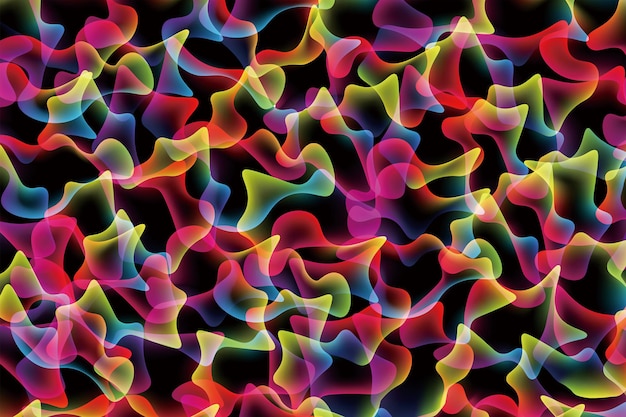 abstract 3d waves background psychedelic paper shapes colorful abstract background design