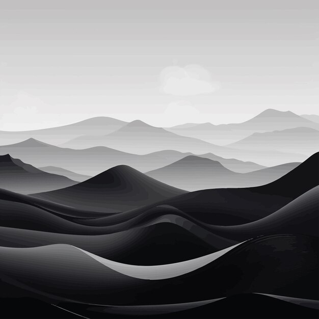 Vector abstract 3d waves background