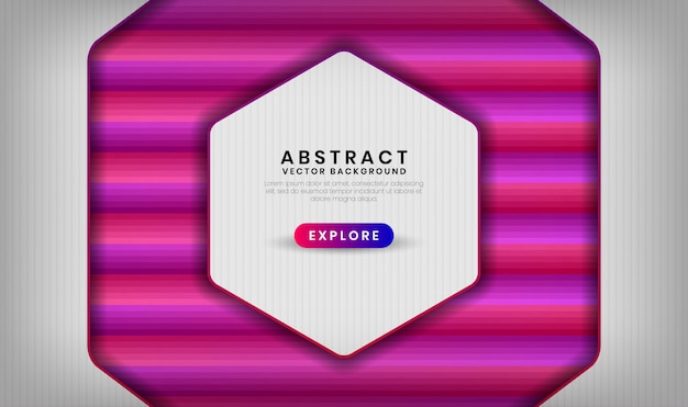 Abstract 3d white background overlap layer with colorful gradient shapes geometric with mixing pink and purple color