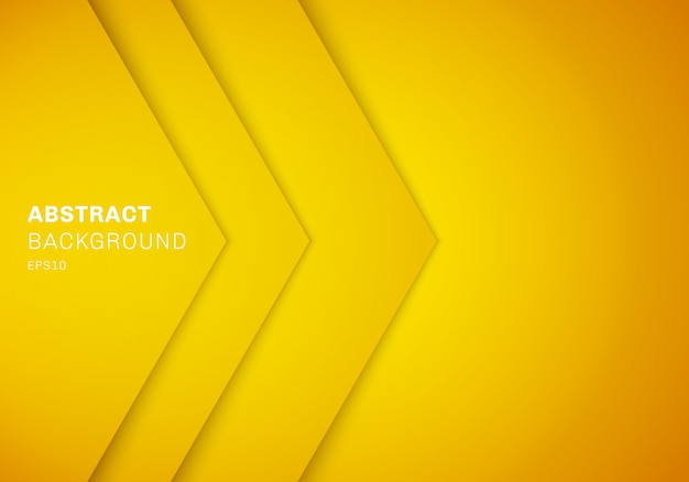 Abstract 3D yellow triangle layer background.