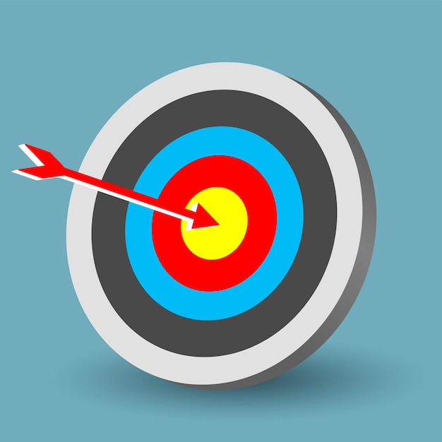 abstract 3ds colorful target goal aim object in vector illustrations the target 3d for archery sport
