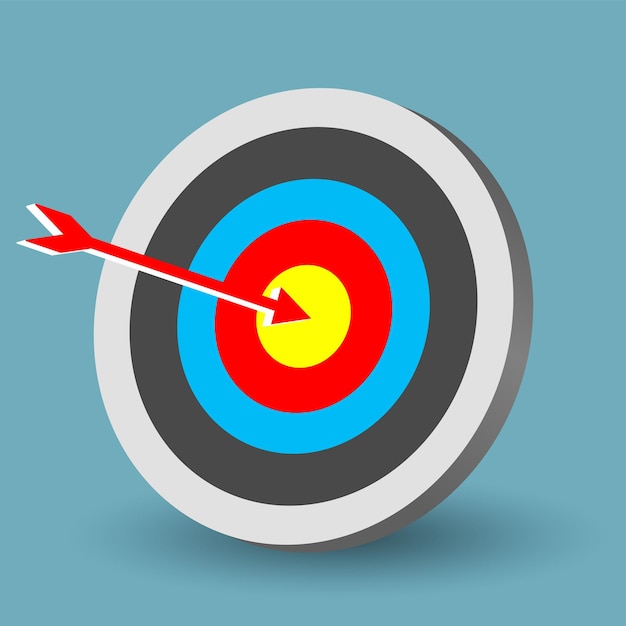 Abstract 3ds colorful target goal aim object in vector illustrations the target 3d for archery sport