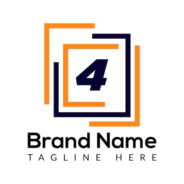 Abstract 4 lettere moderno progetto iniziale del logo