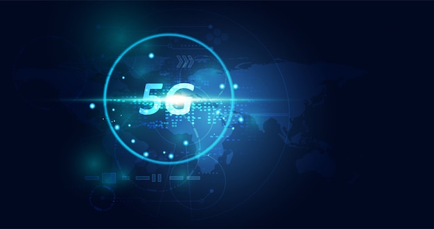 추상 5g 무선 인터넷 와이파이 네트워크 기술