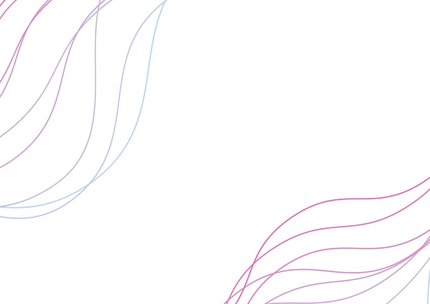 Абстрактный плакат формата А3 с красочными плавными линиями на белом фоне