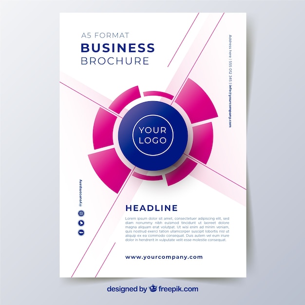 Abstract a5 business brochure template