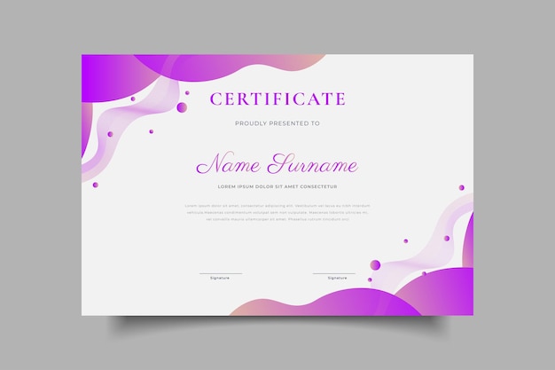 abstract achtergrondcertificaatsjabloonontwerp