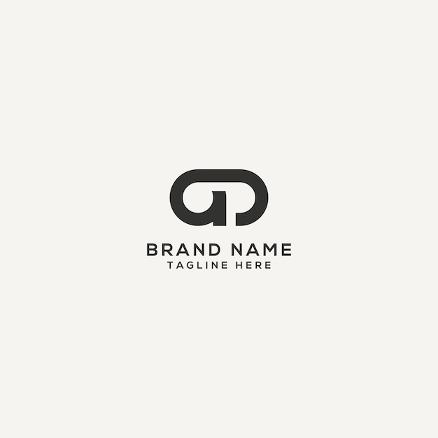 Abstract AD DA letter logo ontwerp Platte vector logo ontwerp sjabloon element