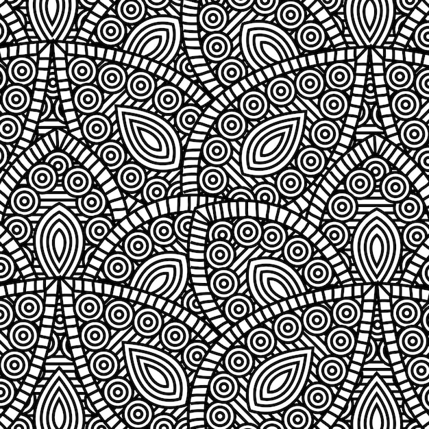 Abstract adult coloring art