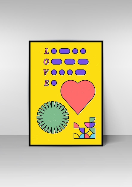 abstract aesthetic modern geometric shape contemporary poster cover template